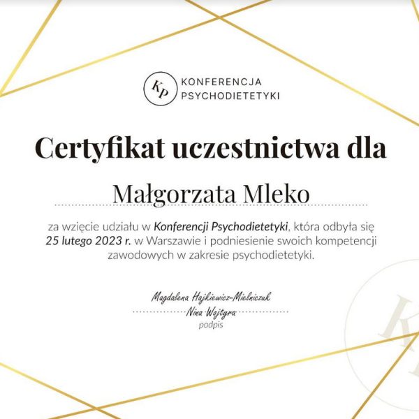 2023 Konferencja Psychodietetyki