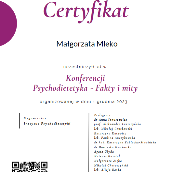 2023 - konferencja psychodietetyki - fakty i mity